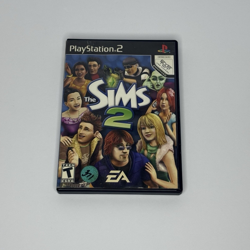 The Sims 2 (Sony PlayStation 2, 2005) PS2 Black Label CIB Tested Working